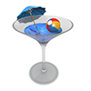 ビーチパラソル｜バカンス｜海辺 - 観光旅行｜無料イラスト素材