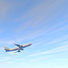 ジェット機｜海外｜空 - 観光旅行｜無料イラスト素材