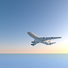 ジェット機｜海外｜空 - 観光旅行｜無料イラスト素材