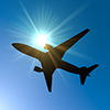 飛行機｜シルエット - 観光旅行｜無料イラスト素材