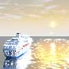 船｜海｜夕暮れ - 観光旅行｜無料イラスト素材