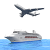 旅客機｜豪華客船 - 観光旅行｜無料イラスト素材