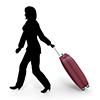 女性｜旅行者｜カバン - 観光旅行｜無料イラスト素材