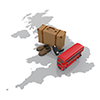 イギリス｜2階建てバス - 観光旅行｜無料イラスト素材