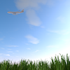 旅客機｜青空 - 観光旅行｜無料イラスト素材