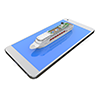 スマートフォン｜豪華客船｜予約 - 観光旅行｜無料イラスト素材