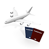 旅客機｜パスポート - 観光旅行｜無料イラスト素材