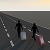 新婚旅行｜途方に暮れる - 観光旅行｜無料イラスト素材