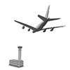 空港｜旅客機 - 観光旅行｜無料イラスト素材