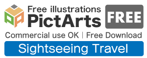 Sightseeing Travel - free illustration material